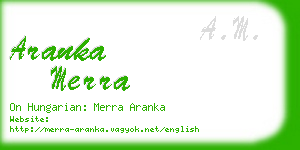 aranka merra business card